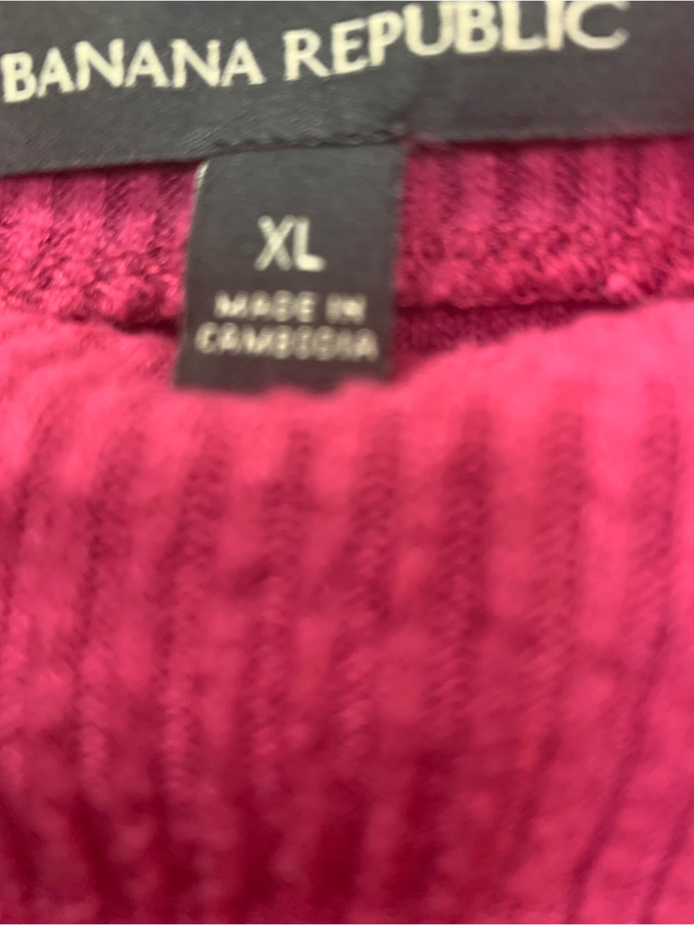 Banana Republic Ribbed Boatneck Long Sleeve Top - Raspberry - Picture 2 of 4